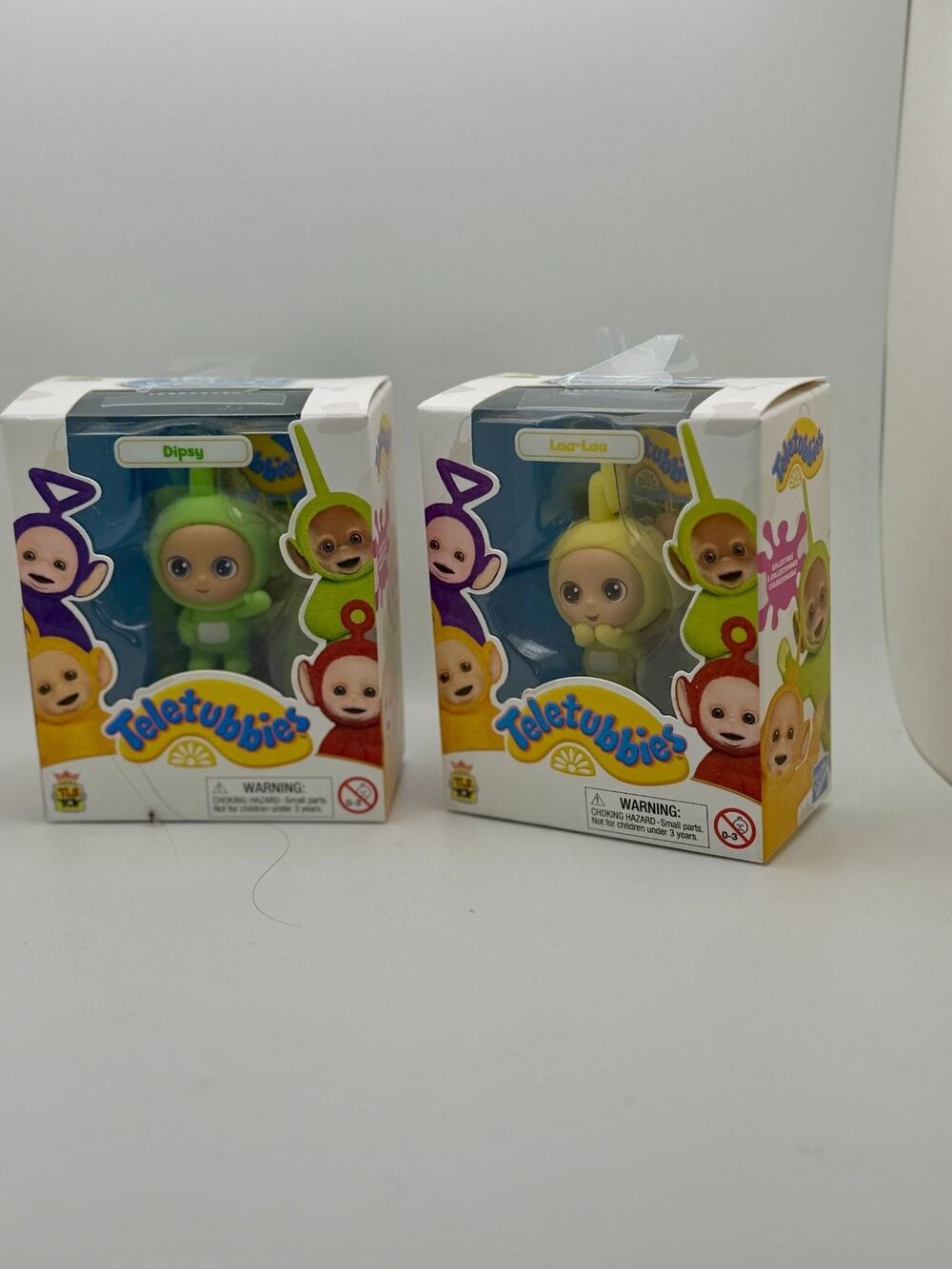 Teletubbies Glow-In-The-Dark Collectible Figures Laa-Laa & Dipsy In Box